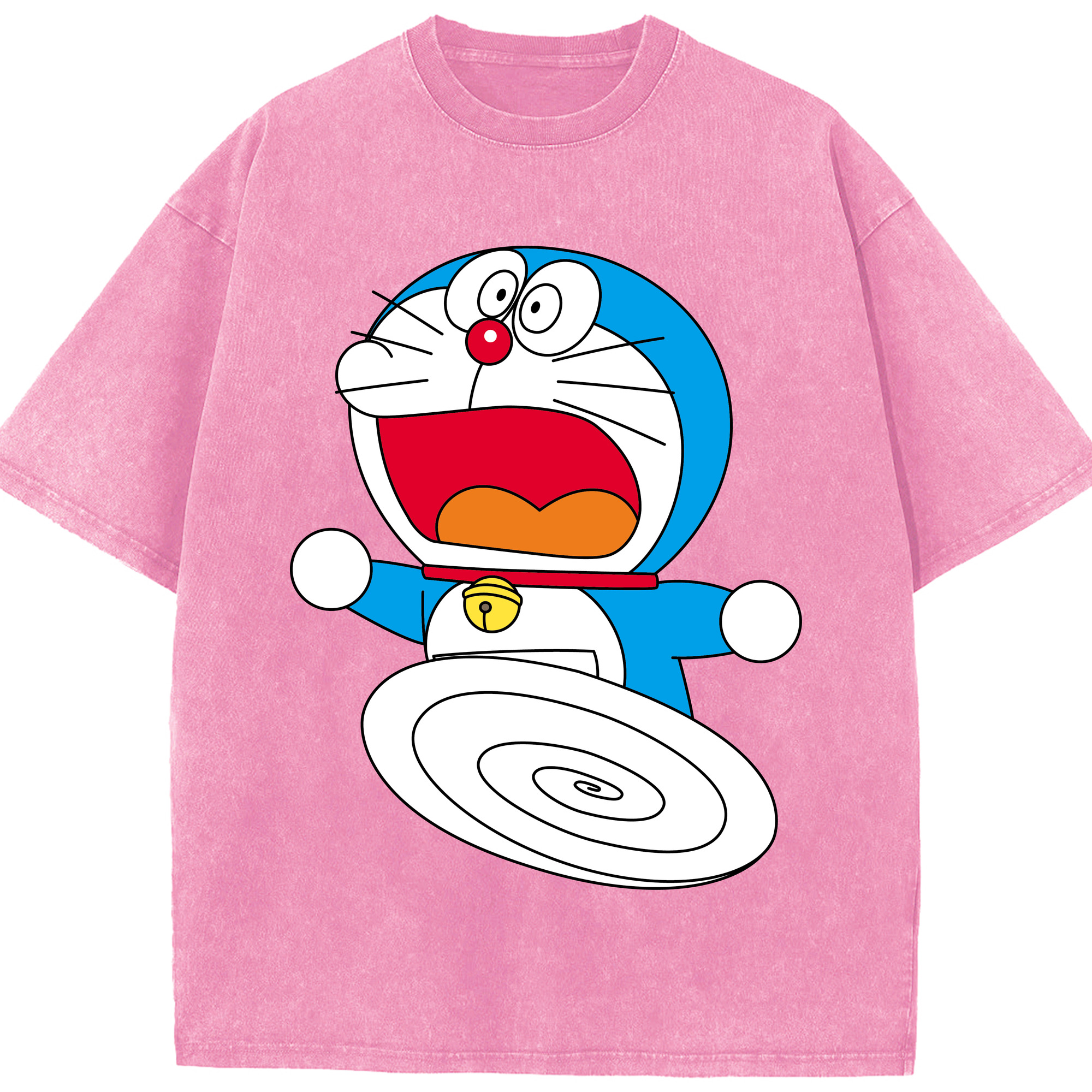 （画像用） ドラえもん Doraemon 綿100% ヴィンテージ風 半袖Tシャツ（フロントプリント）